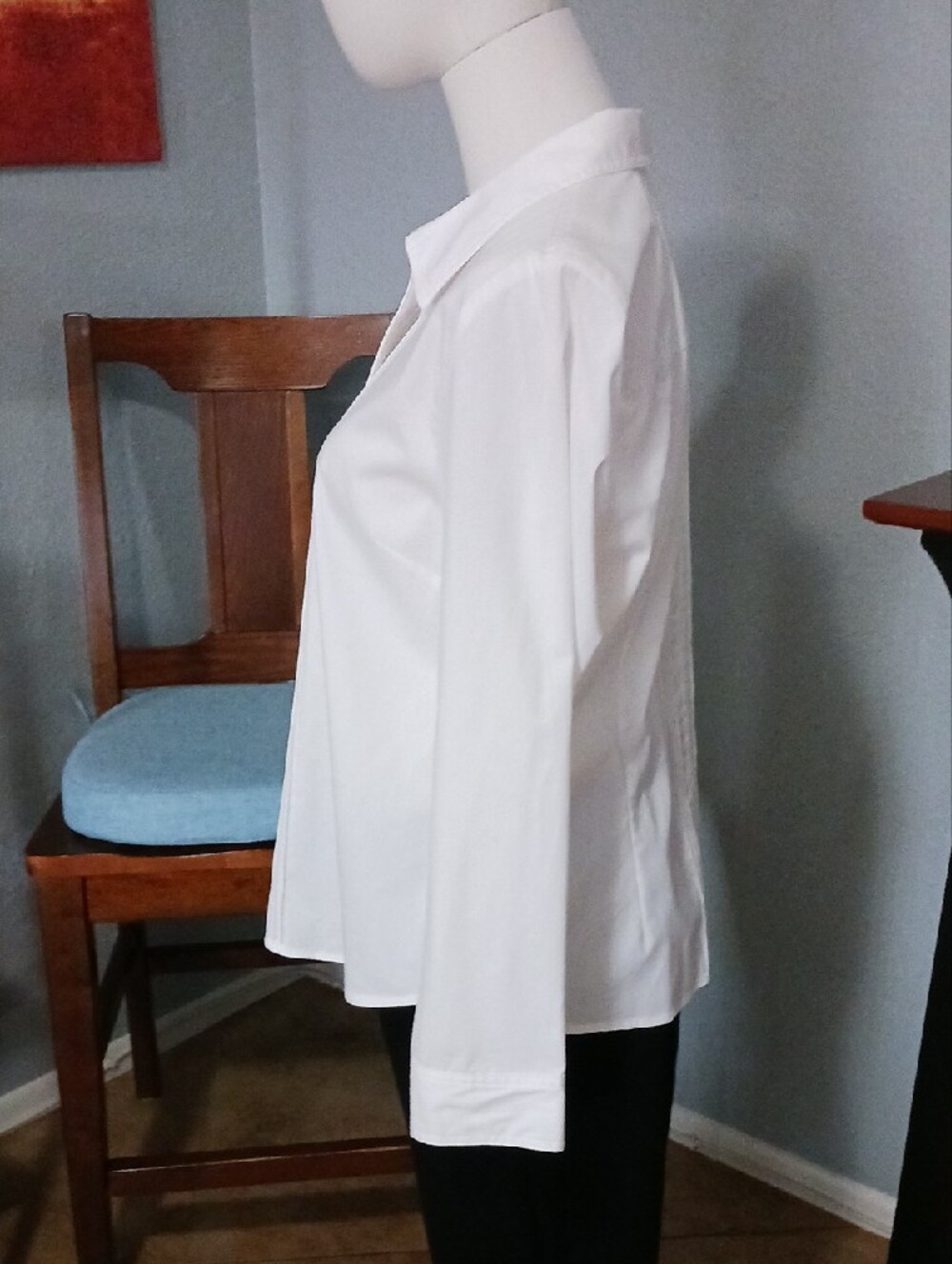 Christopher & Banks- Women's White Pintuck Button-Down Shirt - Picture 7 of 14